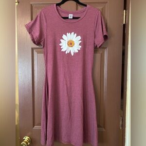 T-shirt dress, cherry loom, flower